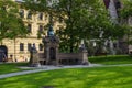 The VÃÂ­tÃâºzslav HÃÂ¡lek Memorial, an outdoor monument to VÃÂ­tÃâºzslav HÃÂ¡lek, installed in Charles Square in Prague, Czech Republic